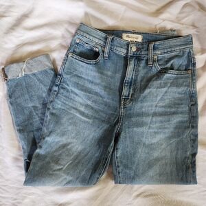 Madewell High Rise Slim Crop Boyjean Jeans Size 26 Medium Blue